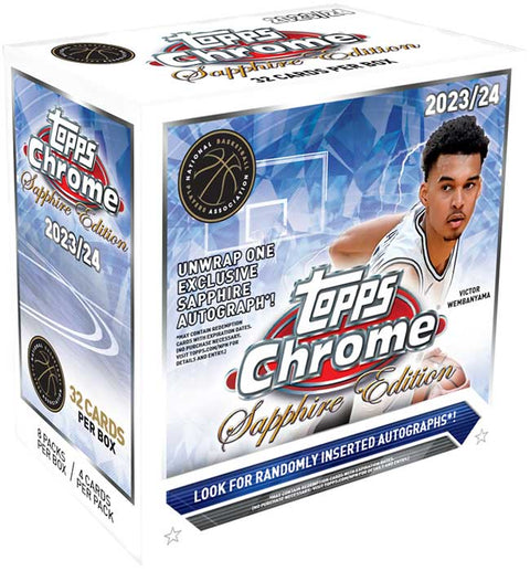 NBA 2023-24 TOPPS CHROME SAPPHIRE 1 BOX RANDOM TEAMS 