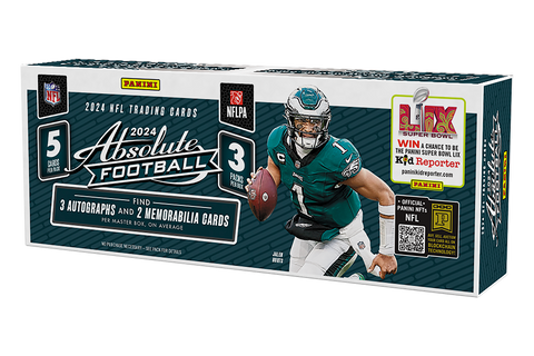 NFL 2024 PANINI ABSOLUTE HOBBY 3 BOX [1/4 CASE] PICK YOUR TEAM 